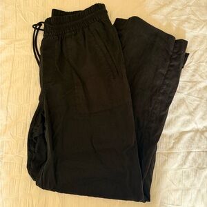 Athleta Black Linen Pants